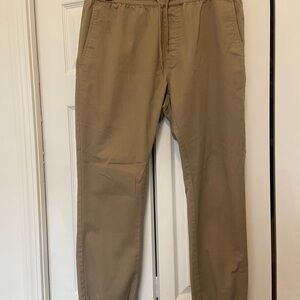 Volcom Men's Khaki Drawstring Jogger Pants
